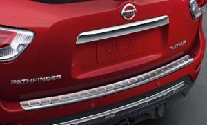 Защитная накладка на задний бампер для Nissan Pathfinder 2013-